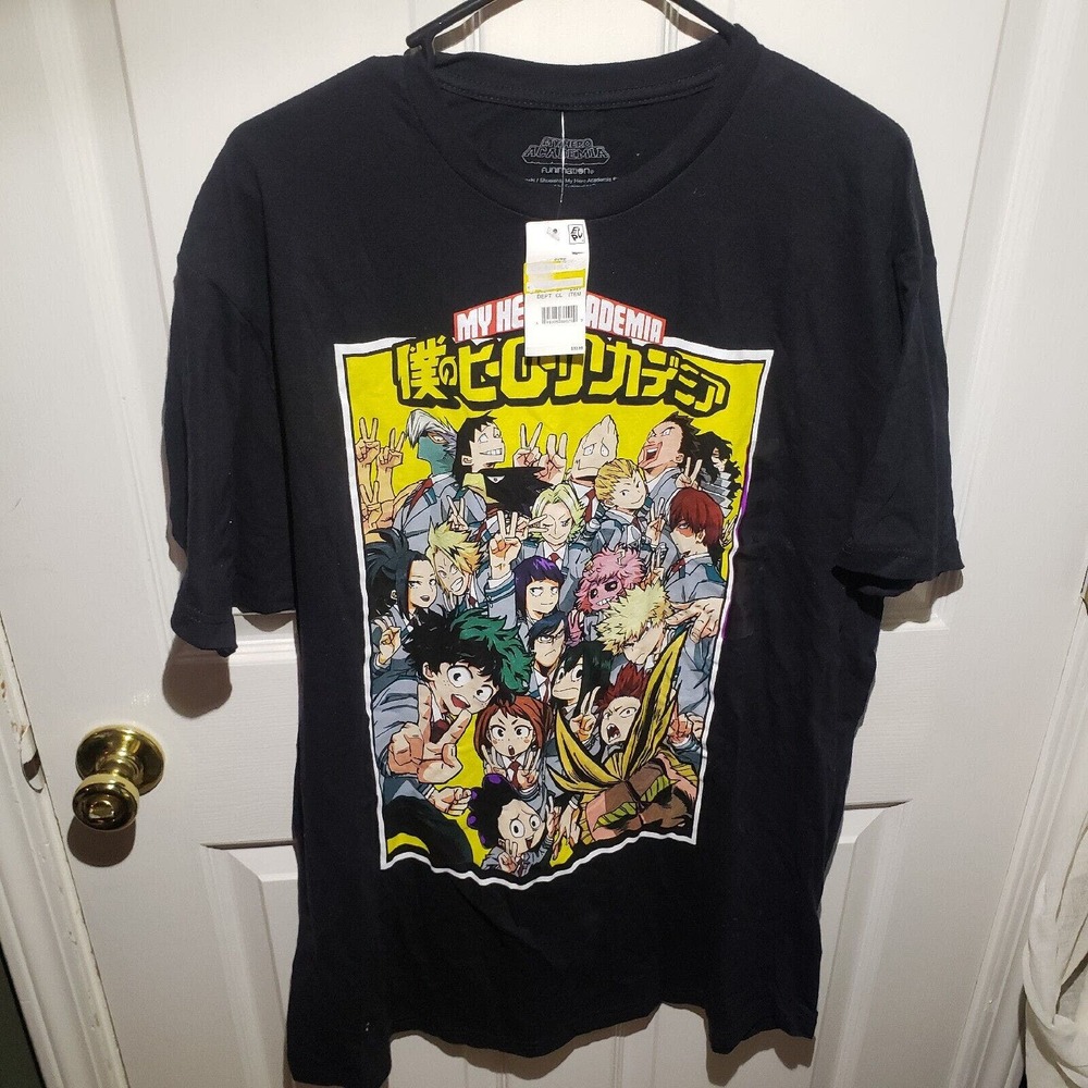 My Hero Academia Men's XL Black Short Sleeve T-Shirt. NWT